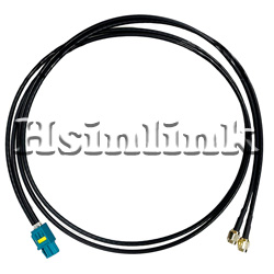 HS-2ports SMAM To 2ports MiniFakraZF With DS302 Cable XXcm (6G)